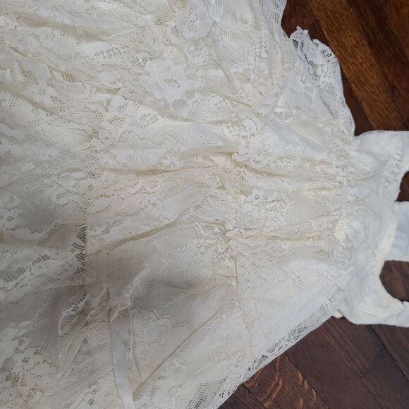 Vintage Judith March Cream Ruffled Lace Boho Tank Top - Picture 5 of 10